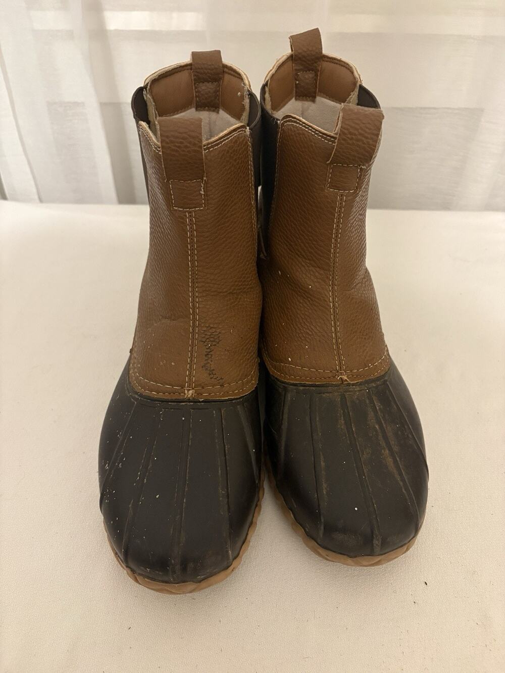 JBU Jambu Boots Mens SZ 10 M Milton Waterproof Duck Boot Brown Pull On READ